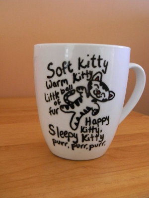 ... kitty purr, purr, purr, Funny The Big Bang Theory quote mug soft kitty