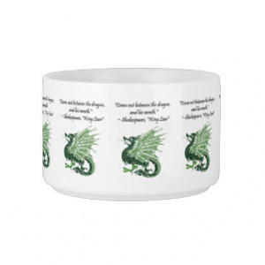 Dragon and His Wrath Shakespeare King Lear Cartoon Chili Bowl