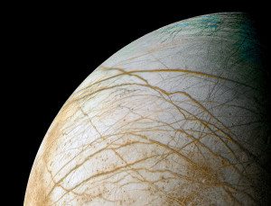 Chaos terrain on Europa points to subsurface lakes. (NASA/JPL/Ted ...
