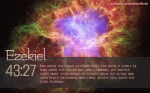 Bible Quote Ezekiel 43:27 Inspirational Hubble Space Telescope Image