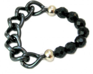 Black Crystal Bracelet - Gothic - D arkness - Fall Jewelry - Fashion ...