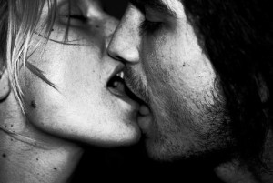 black and white, intimate, kiss, kisses, love, passion, people