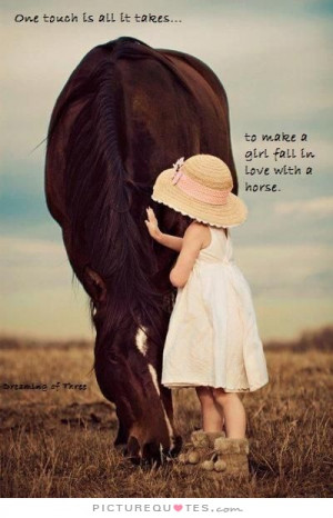 -touch-is-all-it-takes-to-make-a-girl-fall-in-love-with-a-horse-quote ...