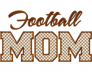 Home > Applique Designs > Sports > Football Mom Applique Machine ...