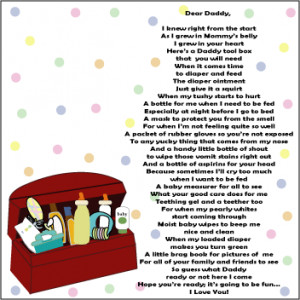 poem for new daddy item mp11 dear daddy a letter from baby use this ...
