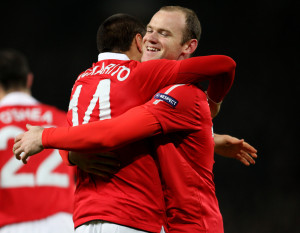 Chicharito Javier Hernández With Wayne Rooney