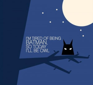 batman, black, cute, funny, moon, night, owl, text