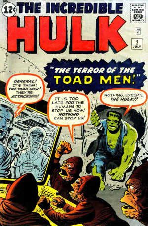 ... Hulk v1 #2 marvel comic book cover art by Jack Kirby & Steve Ditko