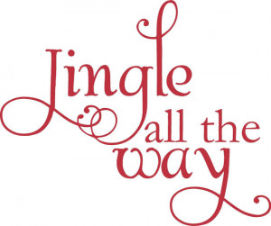 Small Jingle All The Way Christmas Decoration Vinyl Wall Letter Words ...