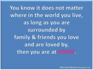 How to be at Home with friends and family?