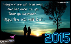 Happy New Year Sweet Heart 2015 Love New Year Greetings