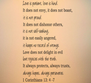 Corinthians Love Is Patient Wall Decal