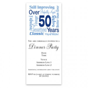 Over 50 years, 50th Birthday Invitations