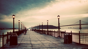 Full View and Download Pier Vintage Wallpaper with resolution of ...