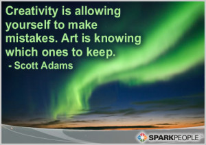 Motivational Quote - Creativity is allowing yourself to make mistakes ...