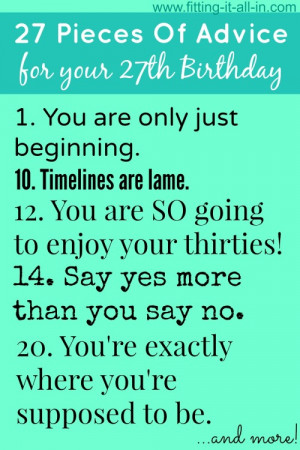 Happy 27th Birthday Quotes