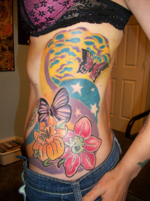 butterfly tattoo side piece