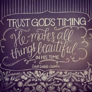 Trust in God's timing