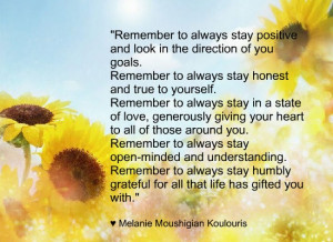 Remember to Always Stay Positive.