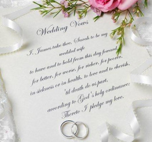 wedding vows some couples choose to include their actual wedding