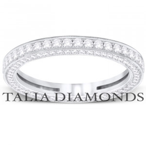 black diamond eternity wedding band ring 0 5 carat 14k white gold
