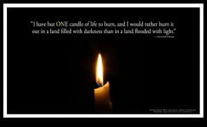 Candle Burning Poster