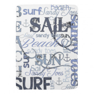 Beach Quotes Baby Blankets