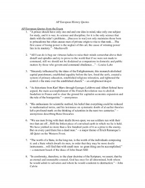 AP European History Quotes by keara