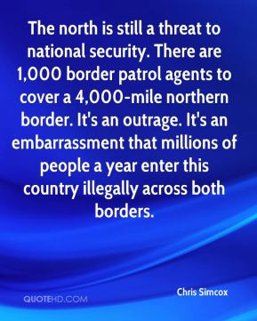 north is still a threat to national security. There are 1,000 border ...