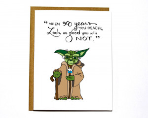Star Wars Happy Birthday Message Star wars birthday card yoda