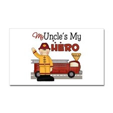 Uncles My Hero Firefighter Sticker (Rectangle) for