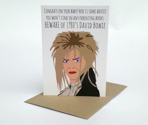 Baby card - David Bowie Labyrinth - Beware of 1980s Bowie