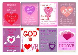 ... these FREE Printable Valentines with Bible Verses from rachelwojo.com