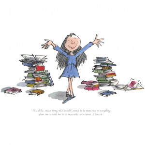 ... , featuring Roald Dahl's Matilda and signed by Quentin Blake