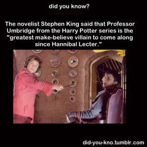 fun fact: Harry Potter and Professor Umbridge