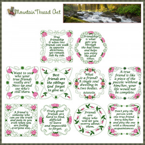 Home :: Quote Sets :: Wild Irish Rose Friendship Quotes 'N Quilt Block ...