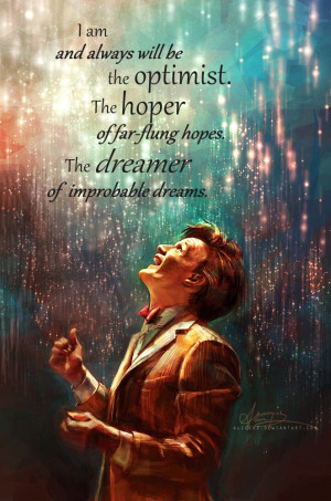 11th Doctor quote I added to a sweet piece of artwork of him :D