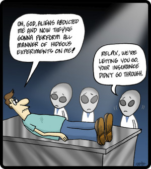 Cartoon: Alien Insurance (medium) by cartertoons tagged examinations ...