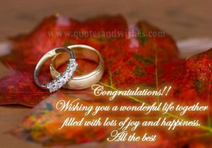 Congratulations Wishing You A Wonderful Life Together Filled With Lots ...