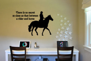 107 - HQHorse and rider sticker-45 X 27 inch vinyl wall decor