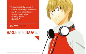 headphones blondes quotes glasses typography bakuman anime manga akito ...
