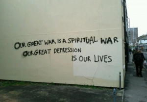 chuck palahniuk fight club quote street art