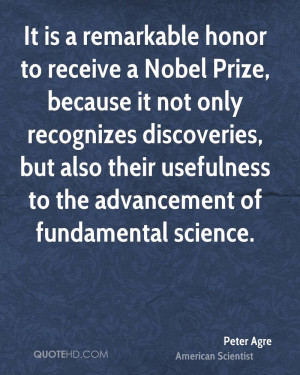 ... but also their usefulness to the advancement of fundamental science
