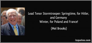 Lead Tenor Stormtrooper: Springtime, for Hitler, and Germany Winter ...