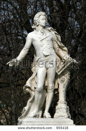 of Wolfgang Amadeus Mozart in the Burggarten garden in Vienna, Austria ...