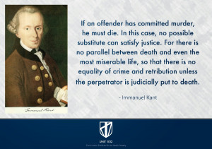 IMMANUEL KANT’S PRO DEATH PENALTY QUOTE [PRO DEATH PENALTY QUOTE]
