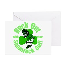 Rock Out with your Shamrock Out Greeting Card for