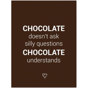 Plakat Chocolate understands - colors
