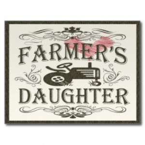 Cute Farmer's Daughter Post Card