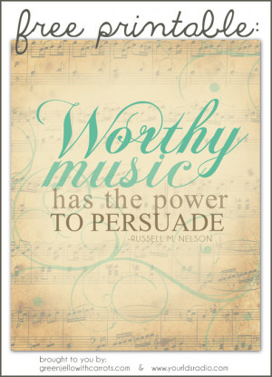 Free Printable: Worthy Music